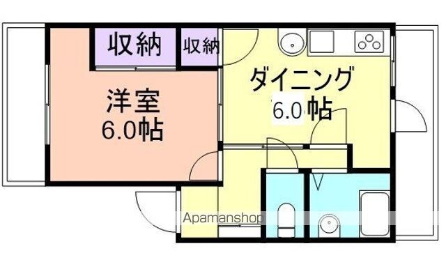 マンション彩城[1DK/39.84m2]の間取図