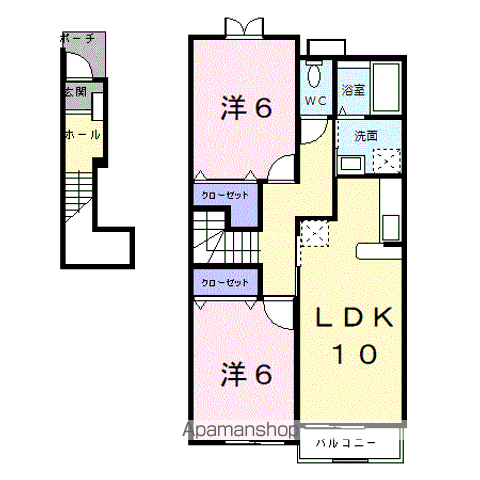 有田市千田のアパートの間取り