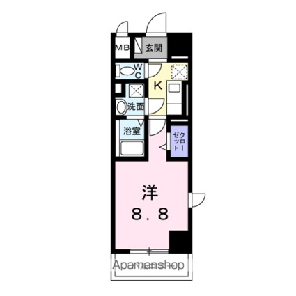 グランＭコート新大阪[1K/29.69m2]の間取図