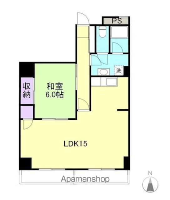 十三番丁ホームズ[1LDK/54.04m2]の間取図