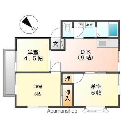 アーバンつくば４０号館[3DK/51.79m2]の間取図