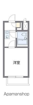 レオパレスグリーン[1K/14.44m2]の間取図
