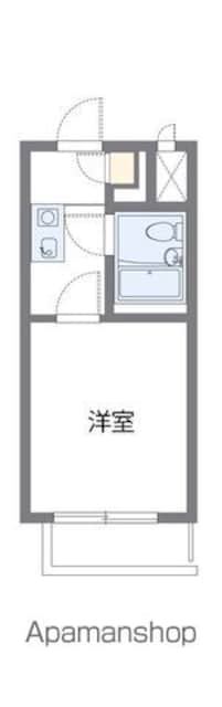 レオパレスグリーン[1K/14.44m2]の間取図
