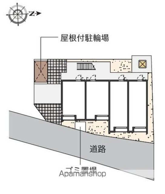 クレイノ落合[1K/20.62m2]の配置図