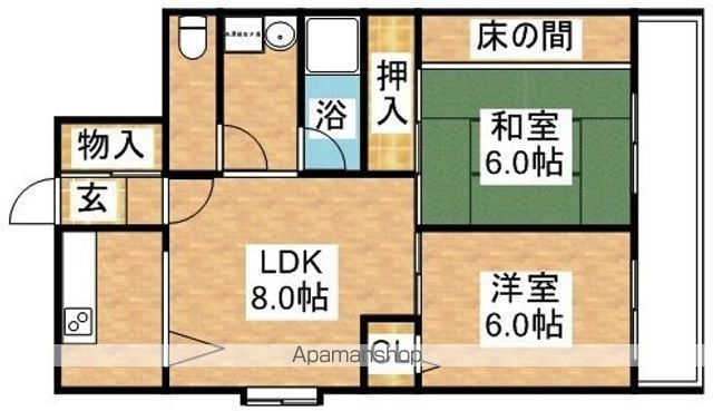 日宝ライフ下新庄の間取り写真