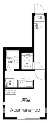 マーレ上北沢[1R/18.86m2]の間取図