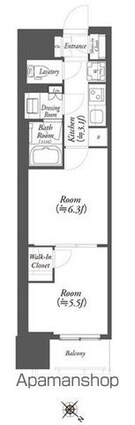 ＷＯＲＶＥ横浜伊勢佐木町[2K/35.2m2]の間取図