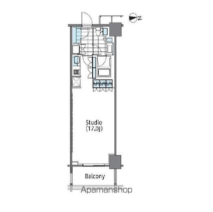 コンフォリア新宿イーストサイドタワー[1R/41.23m2]の間取図