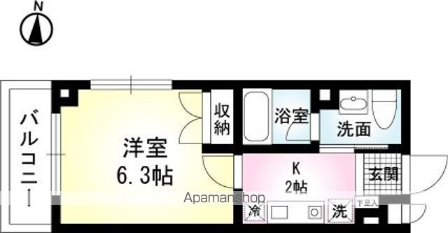 プティ　オリヴィエ[1K/21.21m2]の間取図