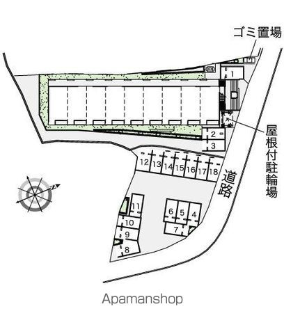 レオパレスフトゥーロ[1K/31.05m2]の配置図