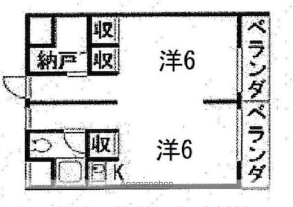 ＵＫＥＮＡ雄郡[2K/34m2]の間取図
