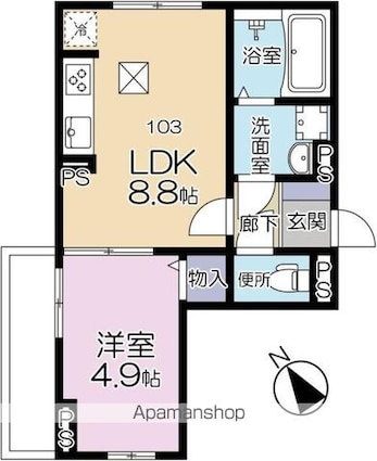 ＬＵＬＬ　ＳＥＴＡＧＡＹＡ[1LDK/34.33m2]の間取図