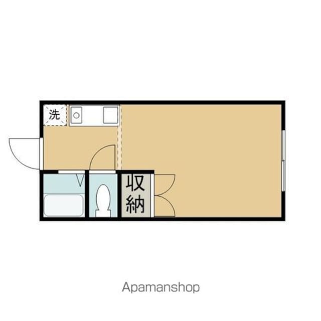 サンシャインⅠ[1R/25.85m2]の間取図