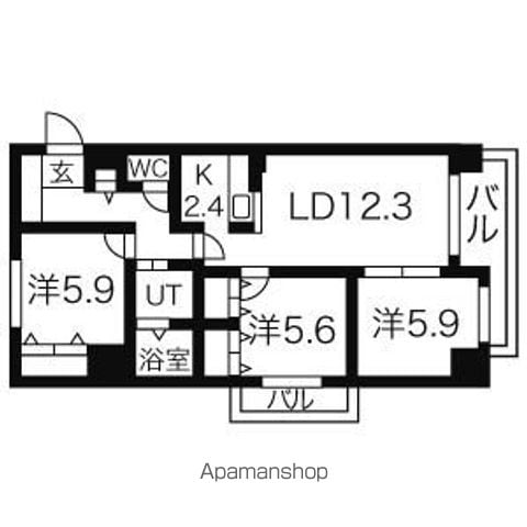 ラフォーレパークヒルの間取り写真