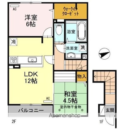ヴィラアヴェニューセレーネ　Ａ棟[2LDK/59.65m2]の間取図