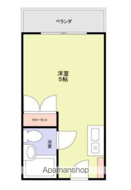ＣＯＣＯＰＡＬ富士見台[1R/16.82m2]の間取図