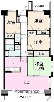ダイアパレス屋島第４[4LDK/77.98m2]の間取図