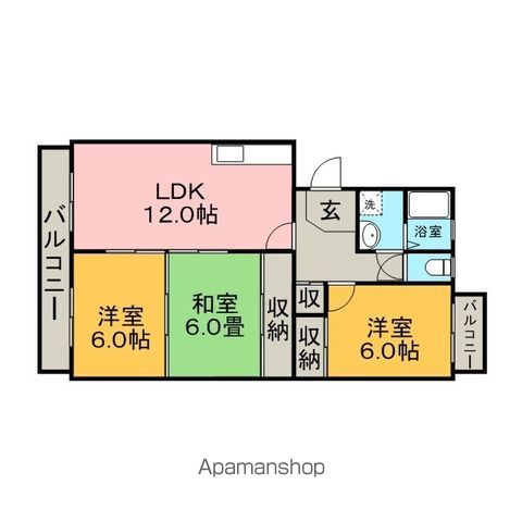 プロスペール板付の間取り写真