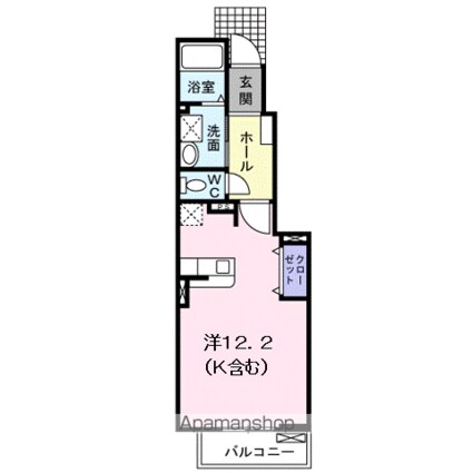 ブリーゼ[1R/32.9m2]の間取図