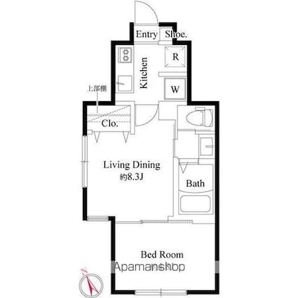 サウスコベントガーデン[1LDK/28.76m2]の間取図