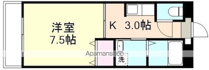 エクセーヌメゾン[1K/26.07m2]の間取図
