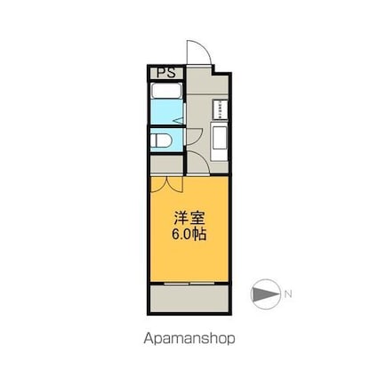 ゴールデンハイツ[1K/20.85m2]の間取図