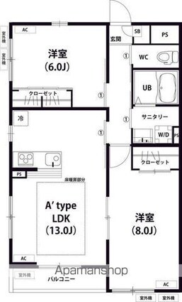 リブリ・クレールⅡ[2LDK/60.45m2]の間取図