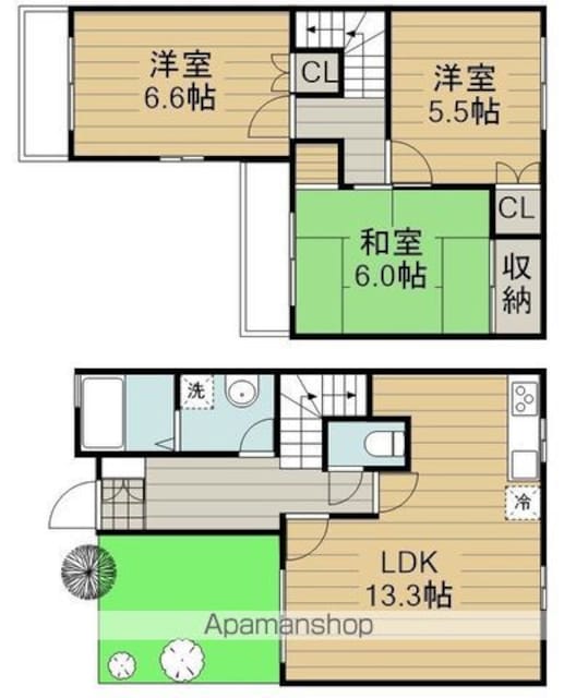 ブリージングタウン百草園[3LDK/81.84m2]の間取図