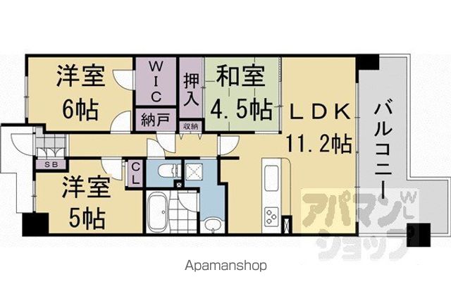 レスタージュ京都ウエストシティゲートの間取り写真