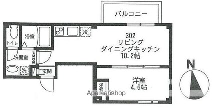 メゾン　ド　ロリエ[1LDK/31.97m2]の間取図