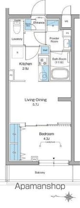 ルフォンリヴェント杉並永福[1LDK/31.81m2]の間取図