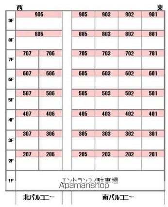 Ｍａｙｆａｉｒ東雲Ｐｒｅｍｉｕｍ[1LDK/33.3m2]の配置図
