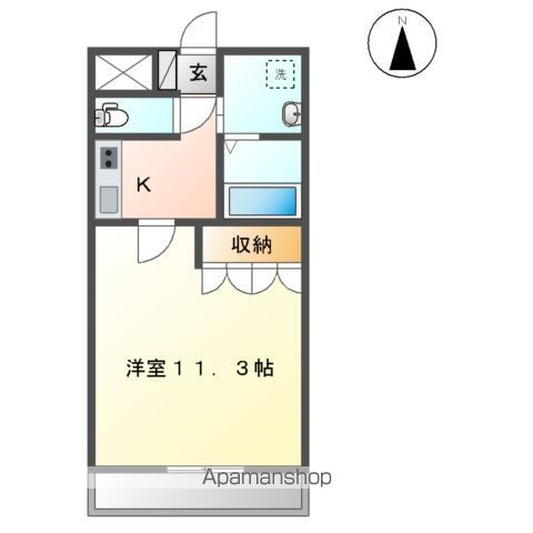 【富里市七栄のアパートの間取り】