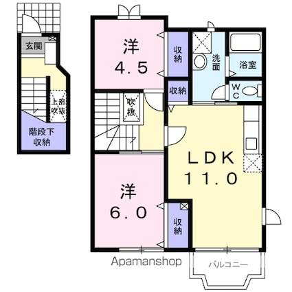 コータ・コートＡ[2LDK/59.77m2]の間取図