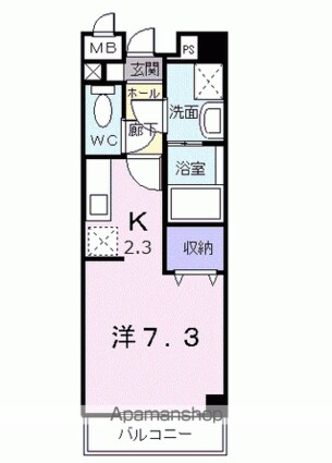 ラレ　デ　スリジィエ[1R/27.1m2]の間取図