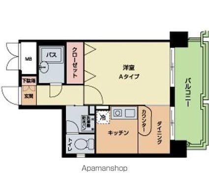 ラ・レジダンス・ド・シャルール[1DK/32.02m2]の間取図