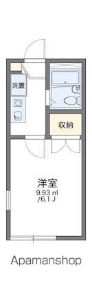 レオパレスイキ明大前[1K/17.39m2]の間取図