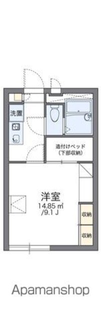 レオパレスプリート[1K/23.18m2]の間取図