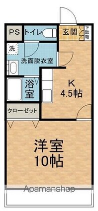 リベラＡＬＰＳ[1K/29.41m2]の間取図