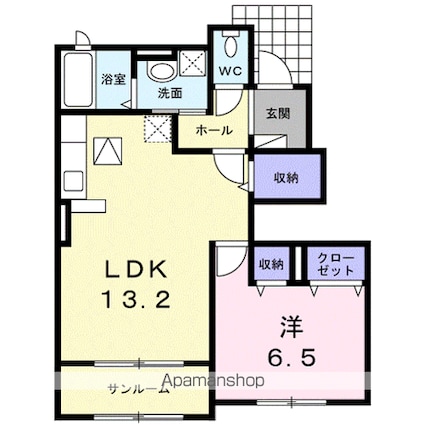 クローヴ・アヴェニュー・Ｍ　Ⅲ[1LDK/53.09m2]の間取図