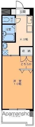 愛媛県松山市宮田町[1K/30.4m2]の間取図