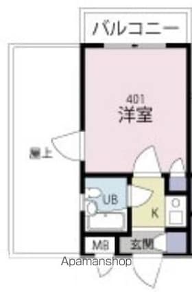 クロノス八王子台町[1K/16.82m2]の間取図