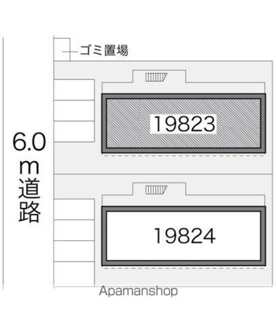 レオパレスドゥエル上用賀Ｂ[1K/20.28m2]の配置図