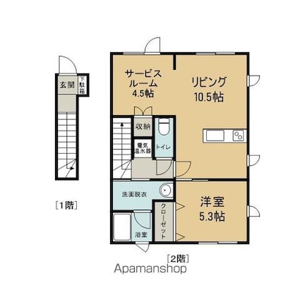 ドリームハウス金沢Ｂ[1SLDK/54.21m2]の間取図