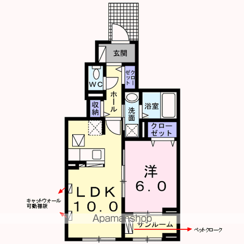 【ソレイユ須恵の間取り】