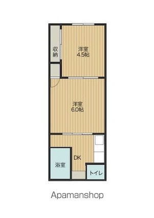 和歌山県和歌山市築港５丁目[2K/33m2]の間取図