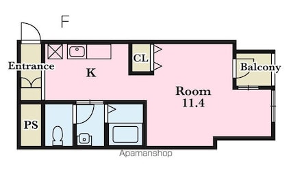 エルミナｅｅビルディング[1R/28.57m2]の間取図