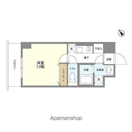 三茶[1K/25.57m2]の間取図