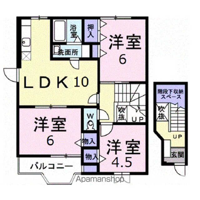 アメニティパレスＫ　Ｂ[3LDK/65.57m2]の間取図