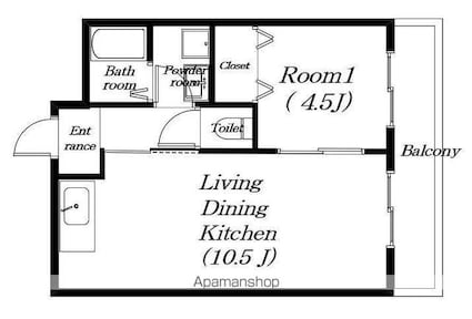 滋賀県大津市皇子が丘３丁目[1LDK/38.88m2]の間取図